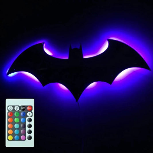 Creative Wooden Bat Wall Lamp LED Decoration