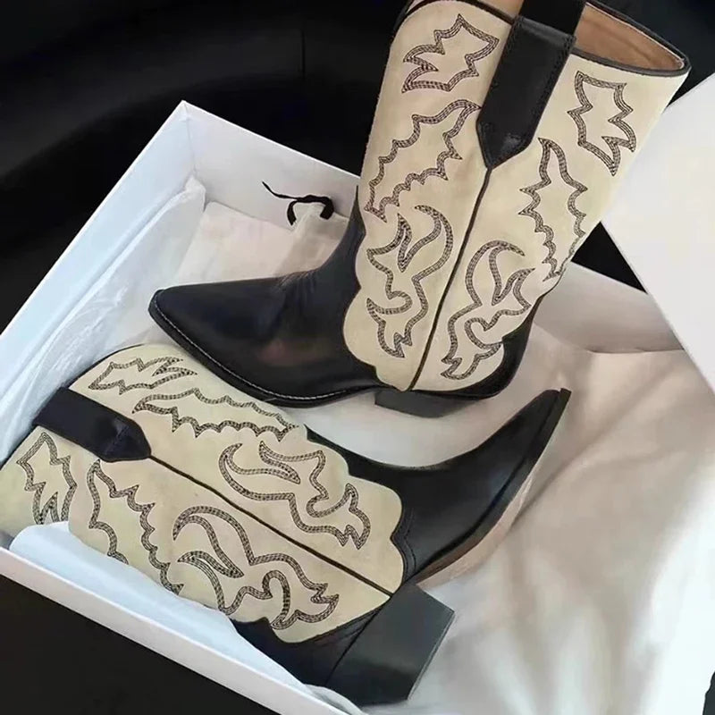 Embroidery Western Cowboy Boots