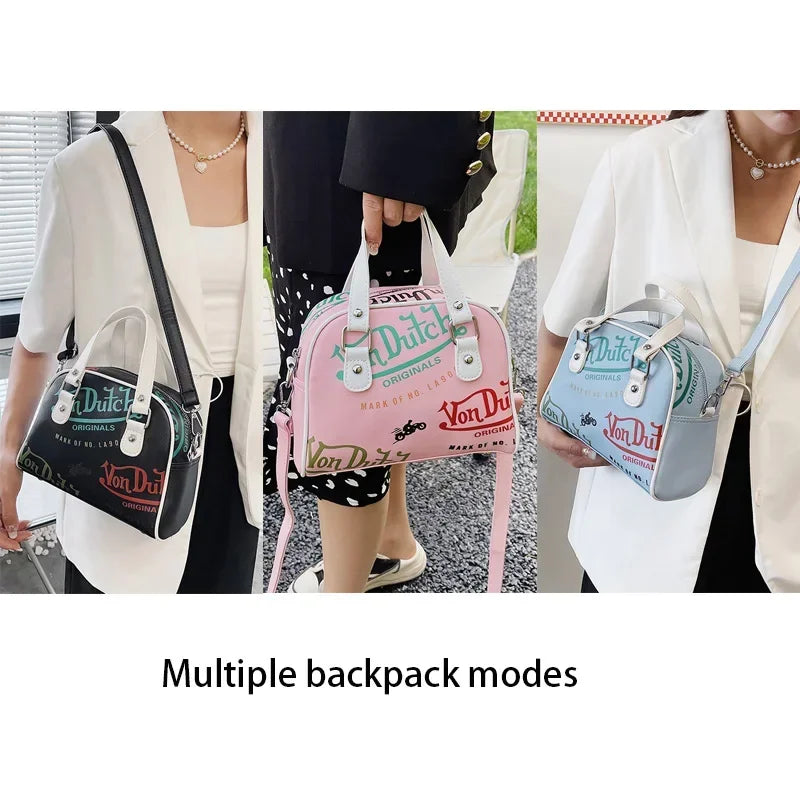 Crossbody Graffiti Handbag PU Leather