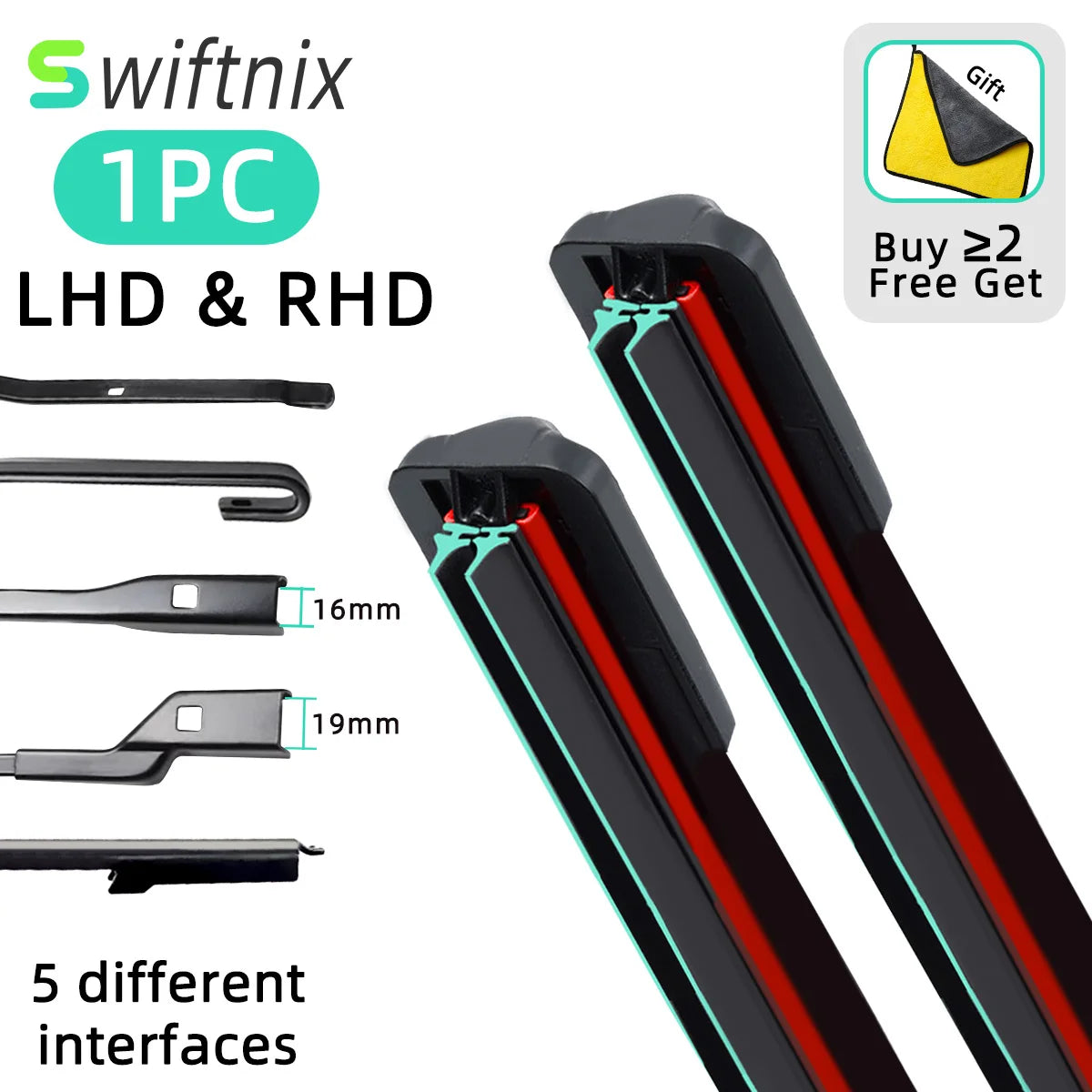 Double Rubber Car Front Wiper Blades Windshield Windscreen Universal