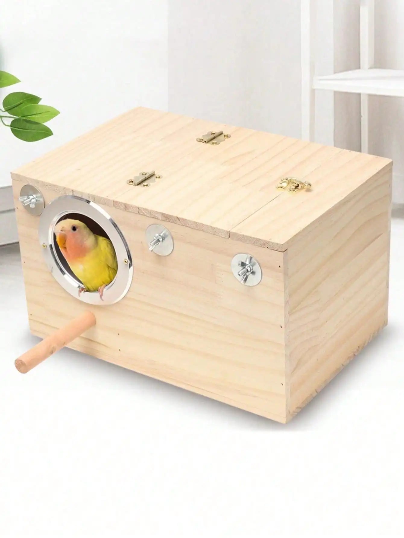 Parakeet Box Bird House Wood