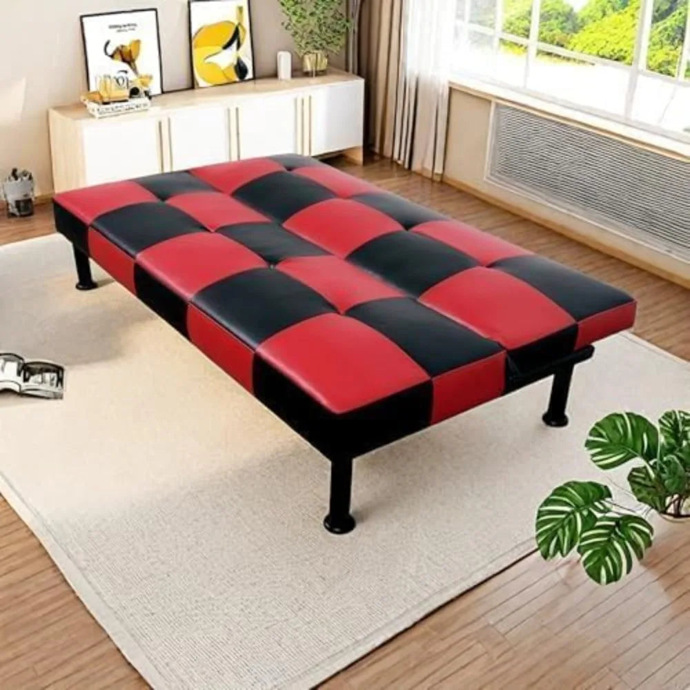 Futon Sofa Bed Convertible Faux Leather