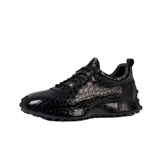 Fashion Crocodile Belly Skin Genuine leather sneakers