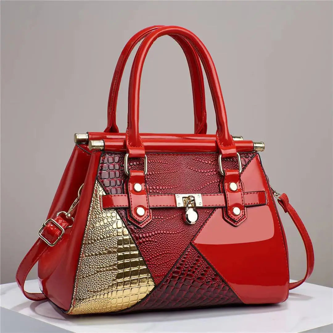 Fashionable Luxury Texture Lizard Pattern Shoulder Bag