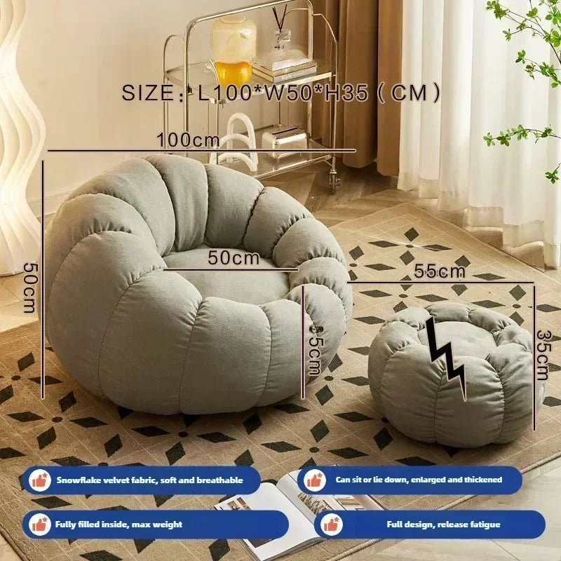 Pumpkin Lazy Single Tatami Sofa Chair