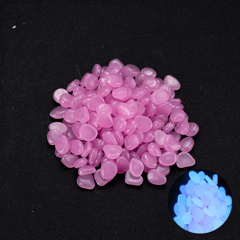 Glow-in-the-Dark 1000-2000pc Colorful Glowing Stones Garden Landscape