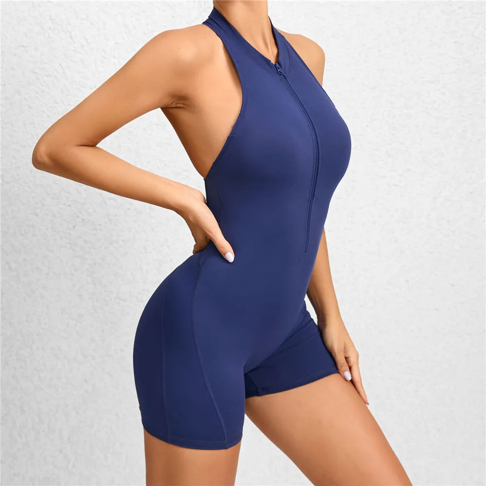 2024 Zipper Women One Piece Jumpsuit