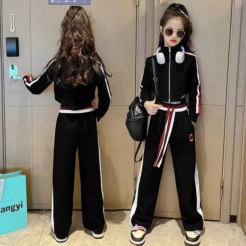 Spring Autumn Junior Girl Tracksuit