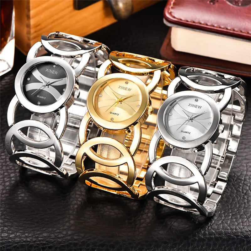 Full Stainless Steel Magic Women Bracelet Watch