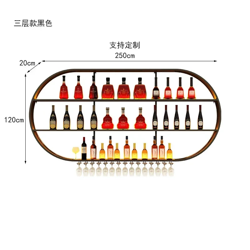 Storage Display Wall Wine Rack Modern Shelf