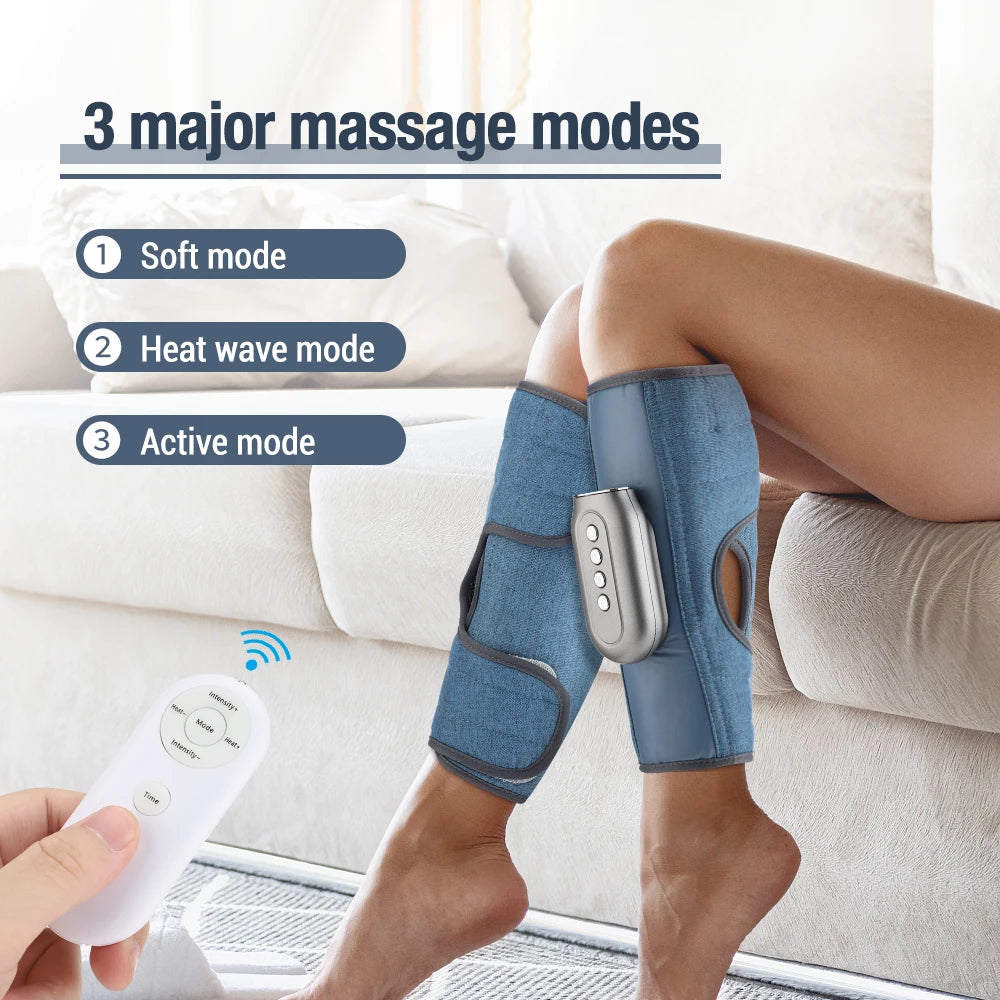 Cordless Remote Control Calf Massager 5 Level Vibration