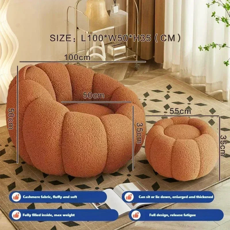 Pumpkin Lazy Single Tatami Sofa Chair