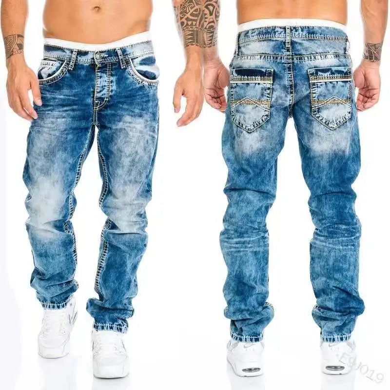 Casual Denim Trousers Baggy Jeans Black Blue