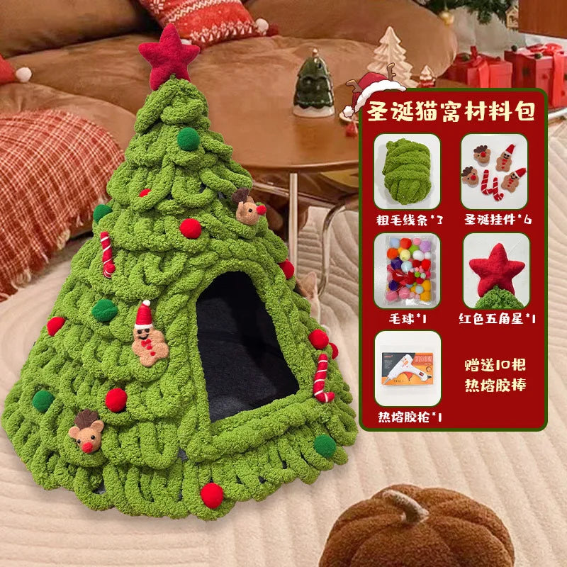 Christmas Tree Bed DIY Yarn Tools Package Homemade