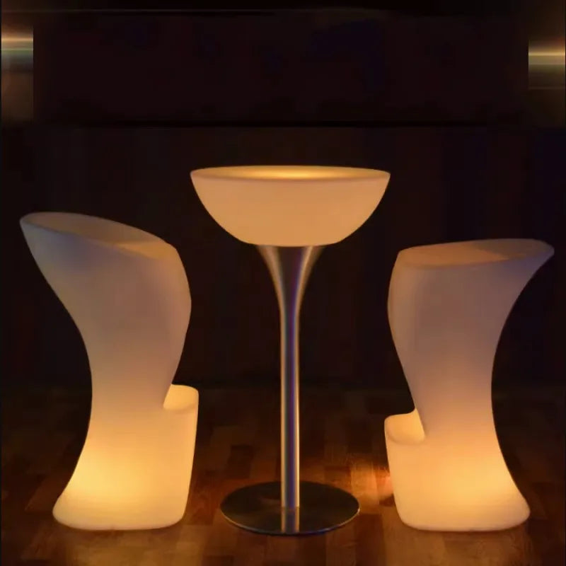 16 Colors Changing Led Round Cocktail Table