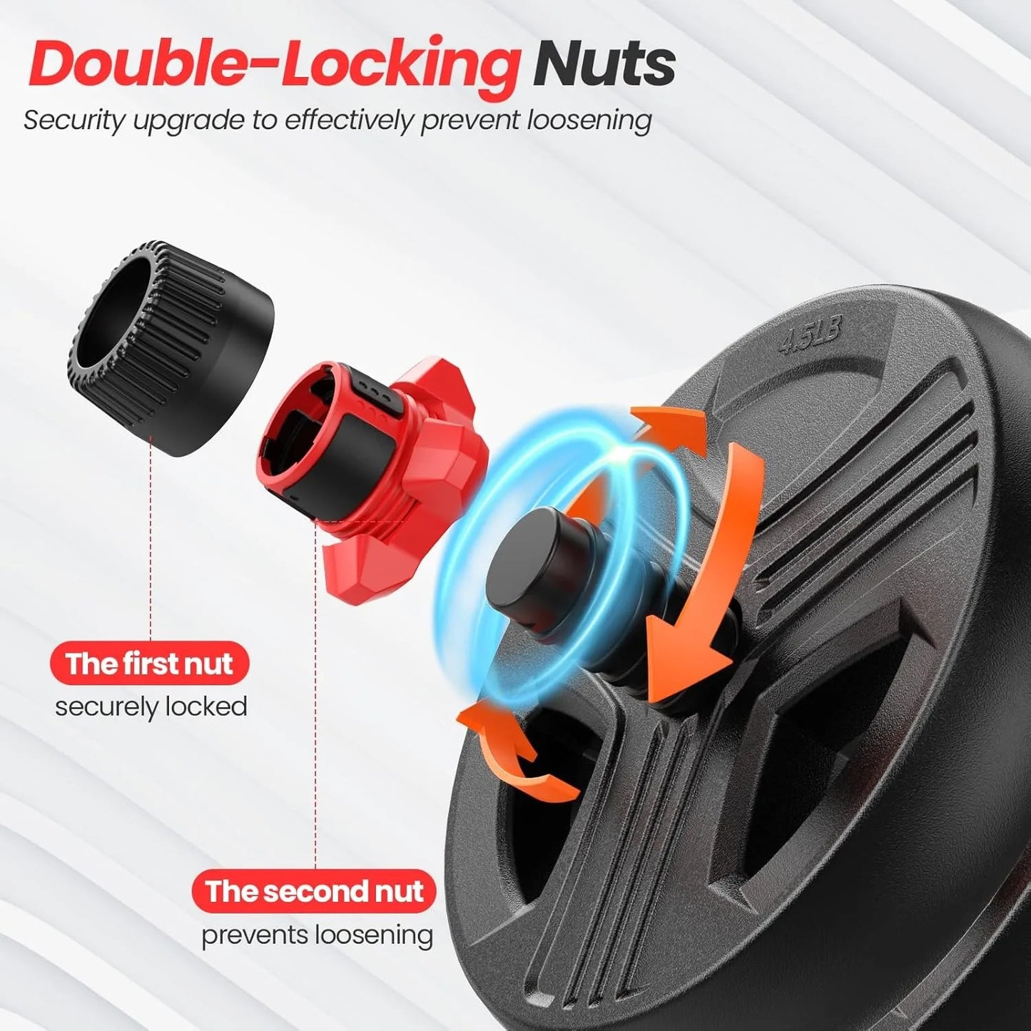 Adjustable Dumbbell 20/35/45/55/70/90lbs Free Weights