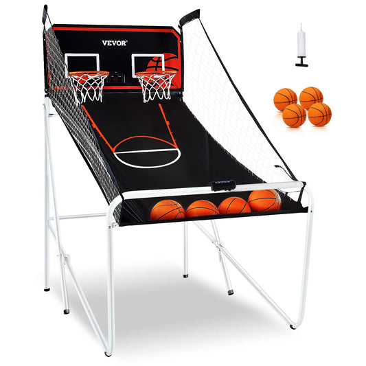 Indoor Basketball Game Dual Shot Sport w/ 4 Balls 8 Game Modes