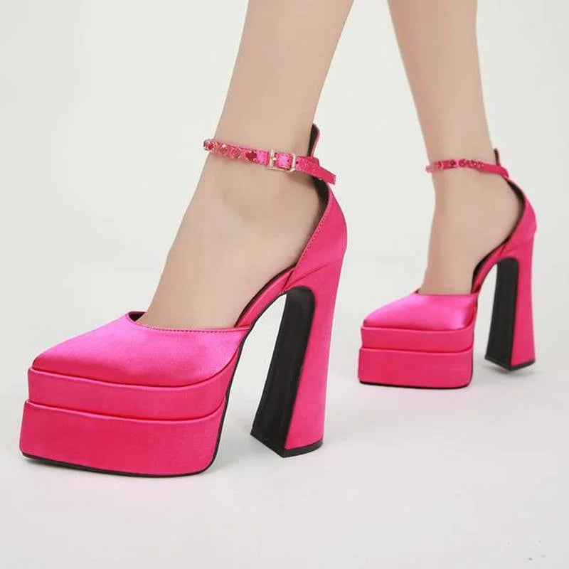 Women Sandals Summer Shoes Sexy Thick High Heels Platform