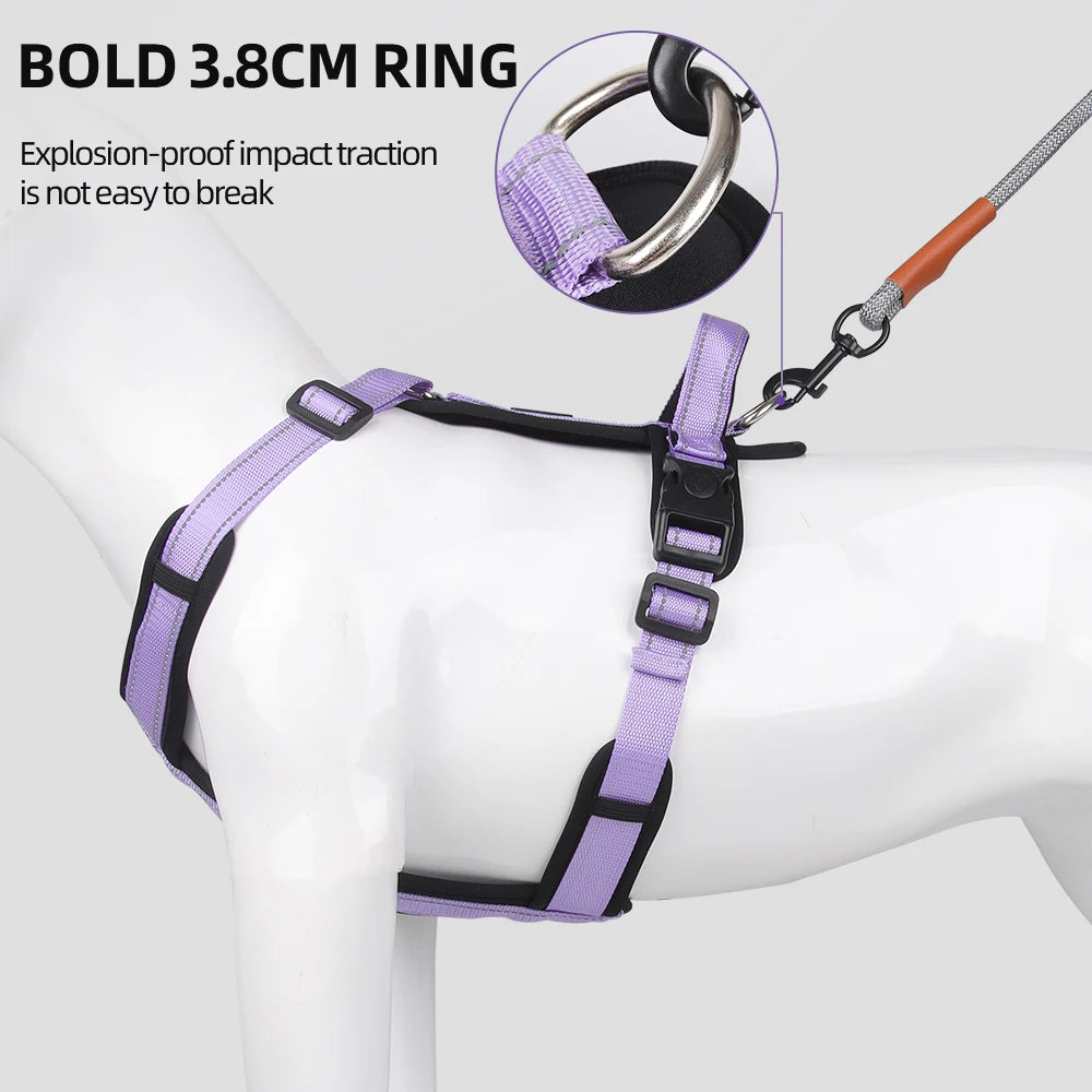 Anti-Escape Dog Harness with Handle Reflective Nylon
