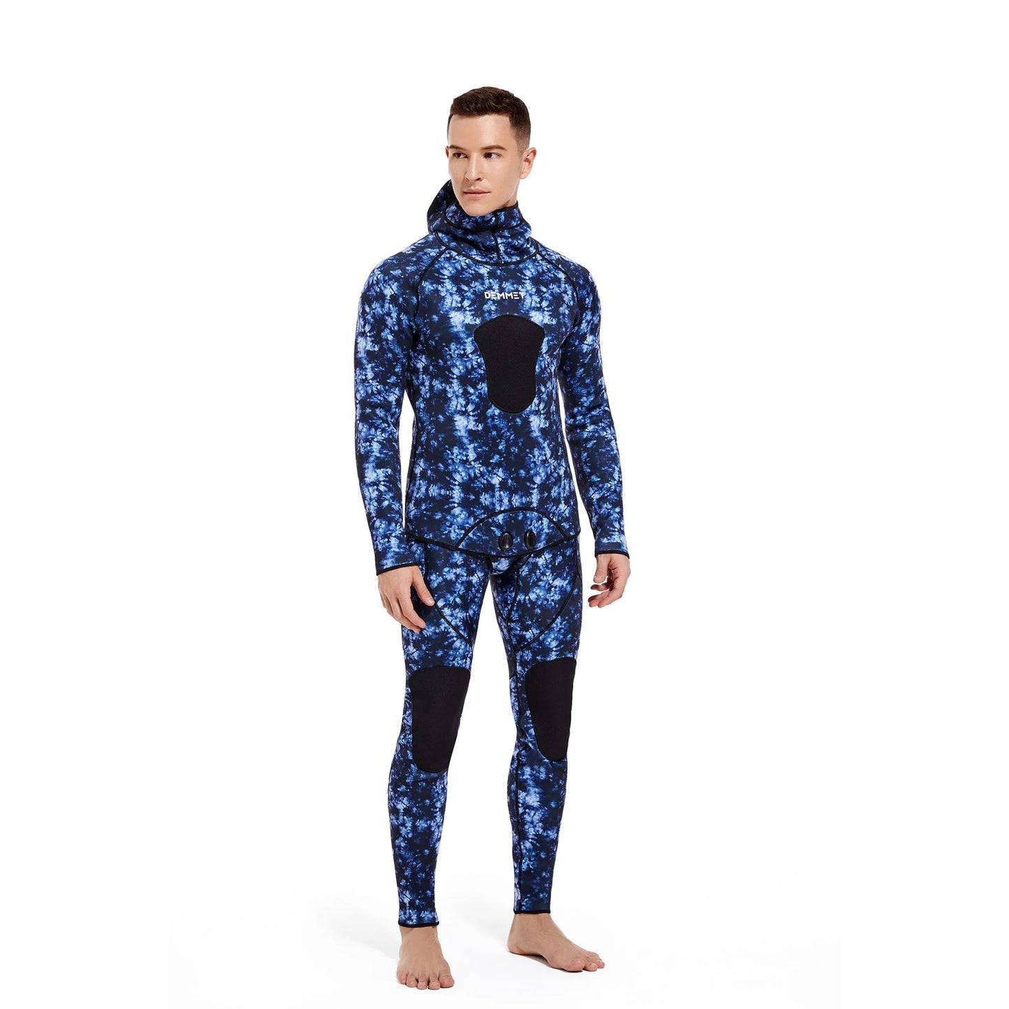 3mm Camouflage Top and Pants Two-piece Hooded Diving Suit