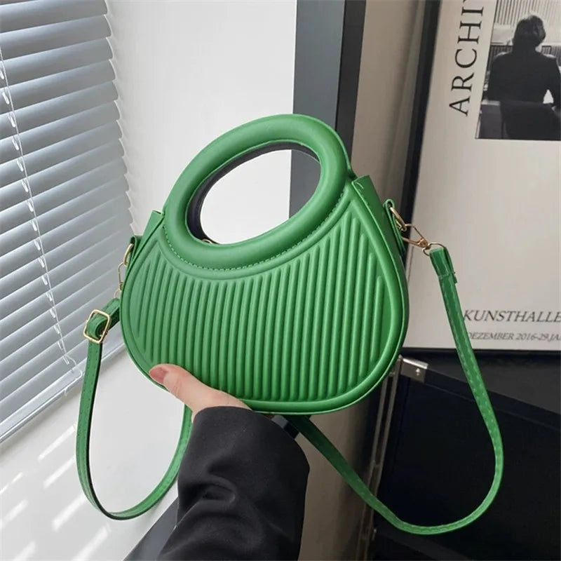 Chic Stripe Design Crossbody Bag