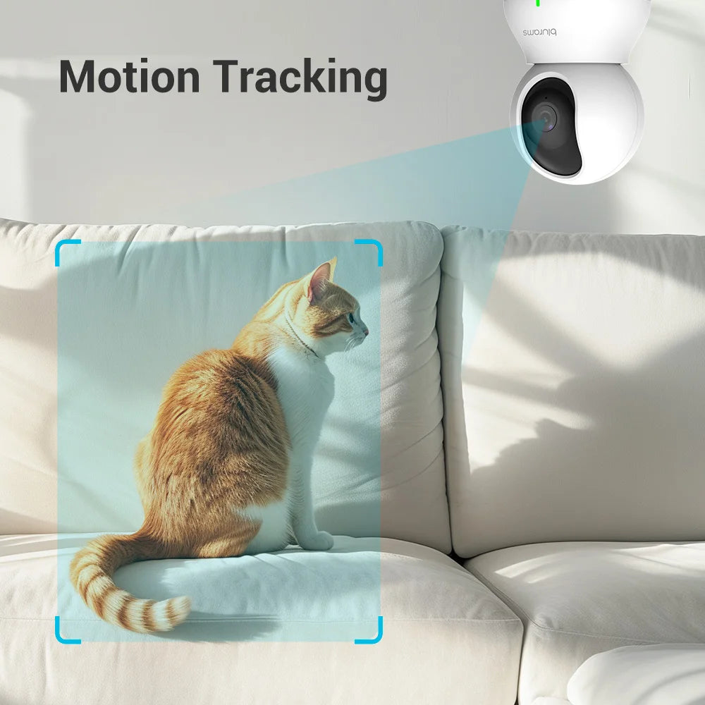 2.4GHz WiFi Indoor CCTV Camera with Phone App, 2-Way Talk, Night Vision