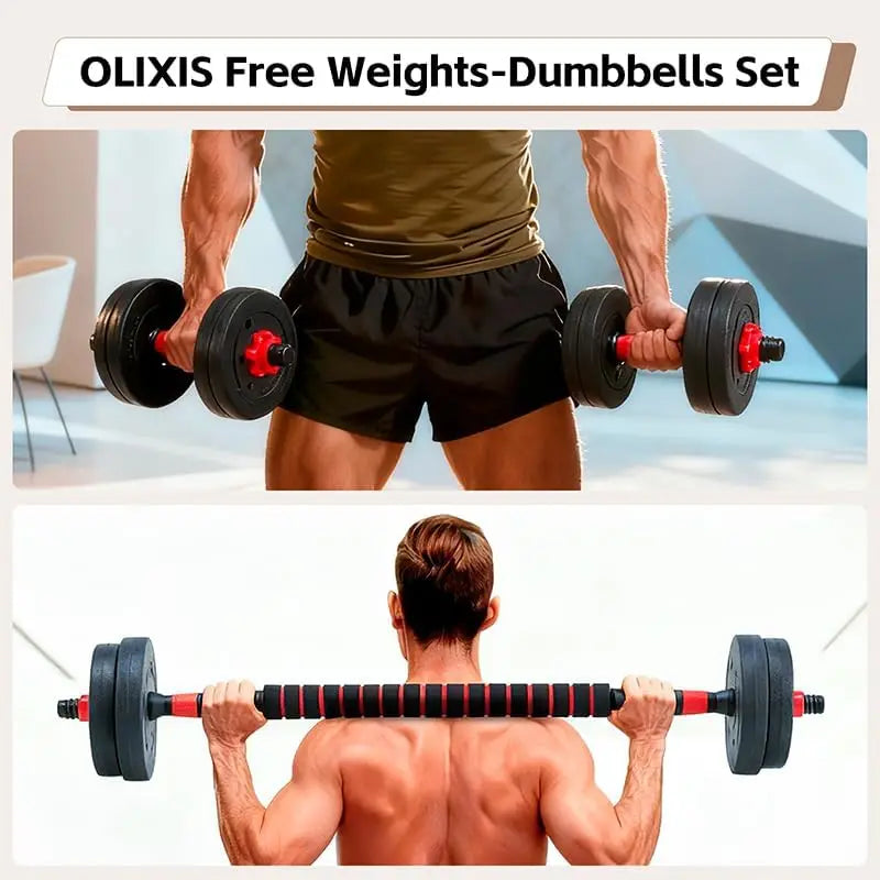 4-in-1 Adjustable Dumbbell Set with Barbell, Kettlebell & Push-Up Stand