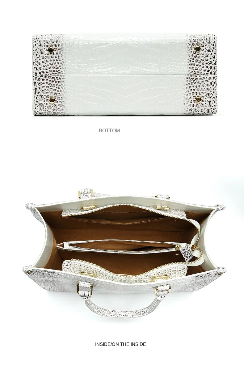 Luxury Fashion Crocodile Leather Women's Handbag