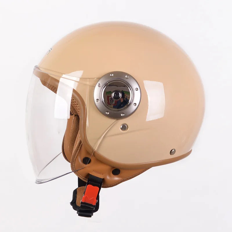 Retro Motorcycle ABS Crashworthiness Comfortable Fit Helmet