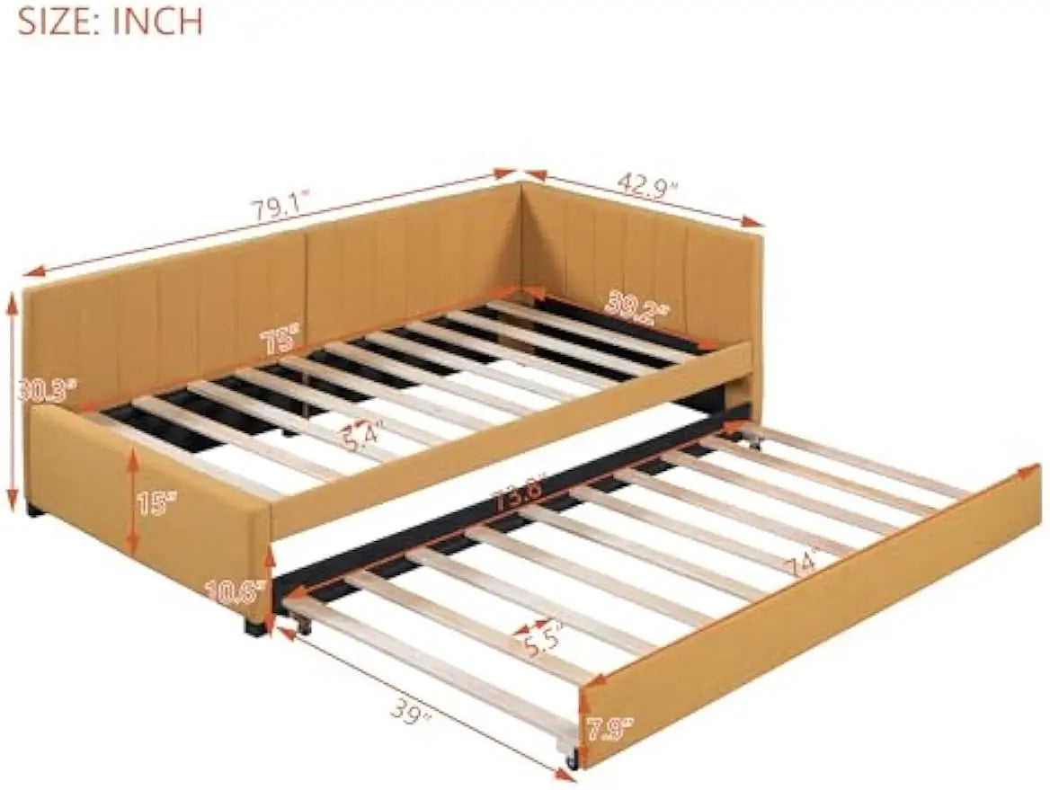 Twin Size Daybed with Twin Trundle Bed