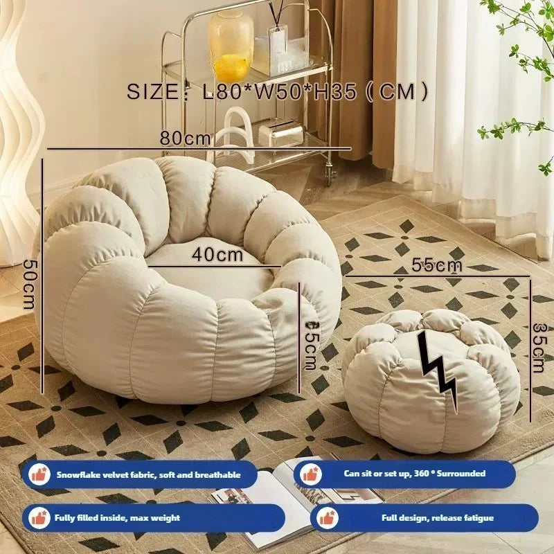 Pumpkin Lazy Single Tatami Sofa Chair