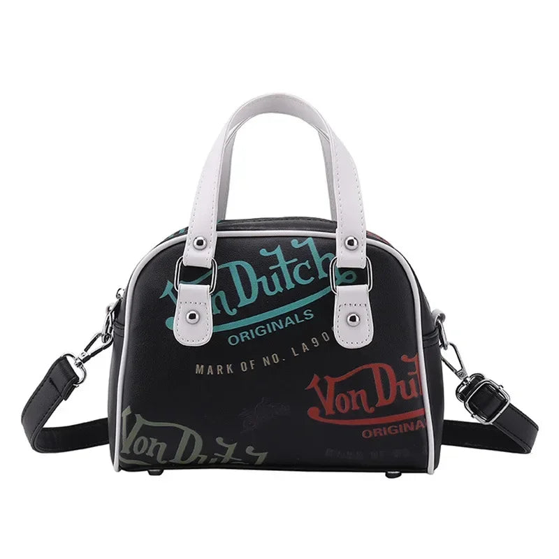 Crossbody Graffiti Handbag PU Leather