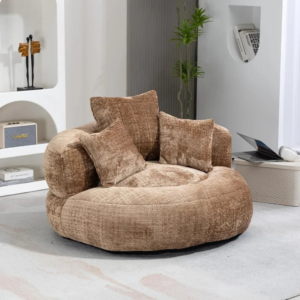 Bean Bag Chair Upholstery Lazy Lounger for Living Room