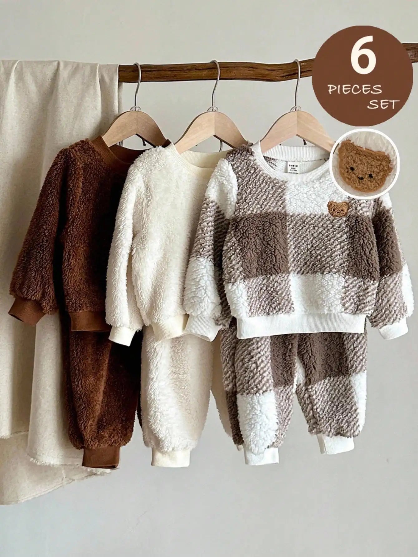6pcs Set Baby Boy & Girl Cute Cartoon Outfits