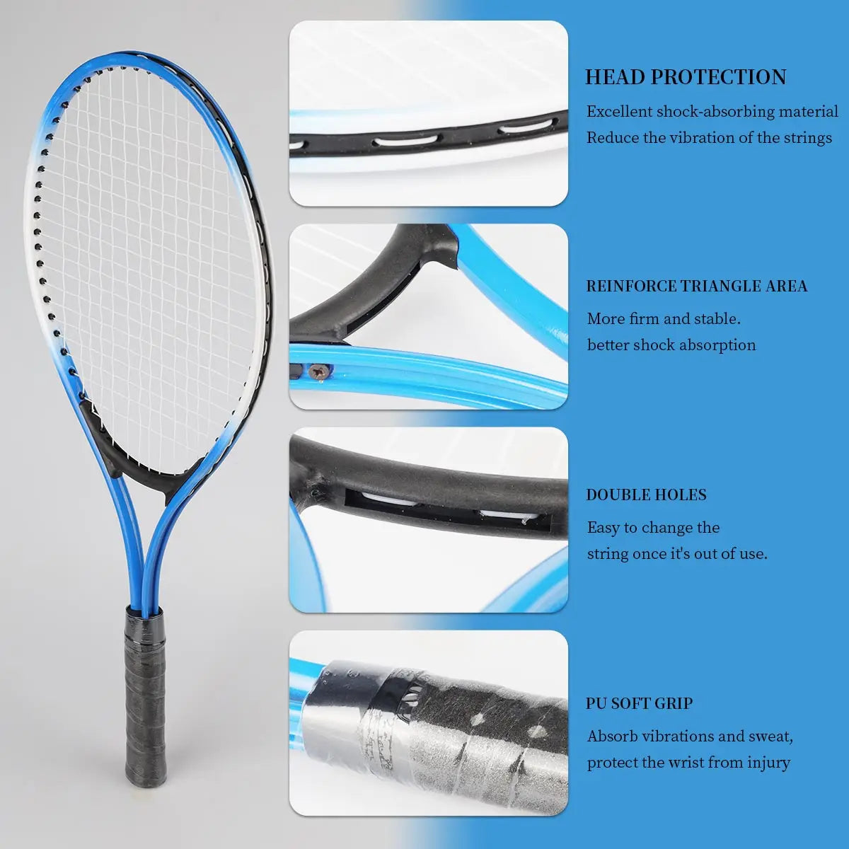 2pcs Tennis Rackets Included Tennis Bag