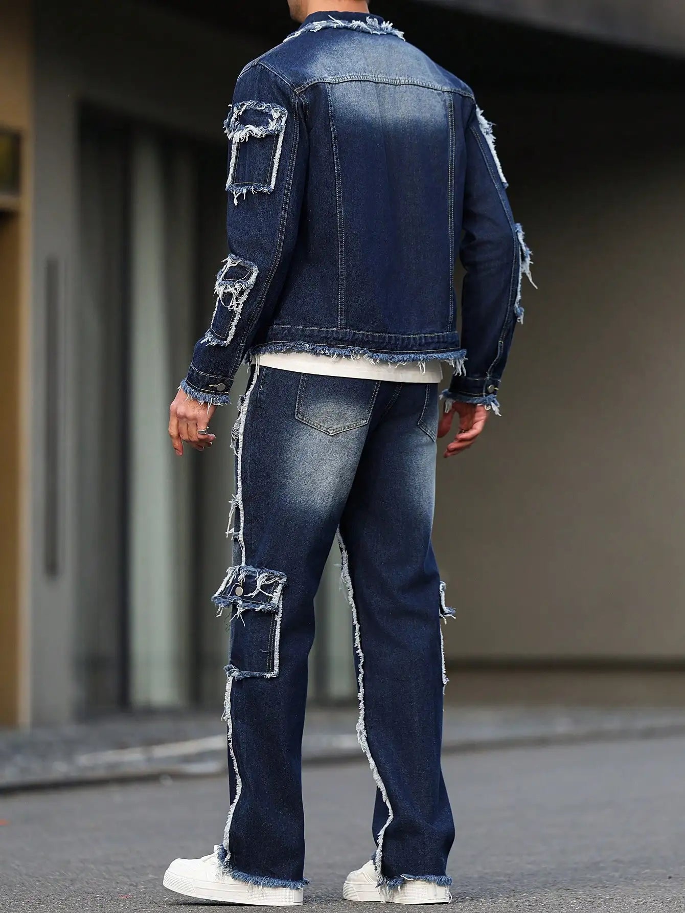 Men's Denim Suit Multi  Pocket Design