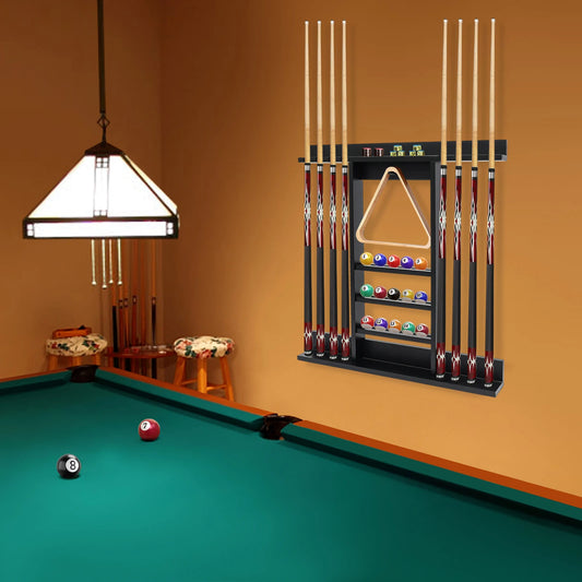 8 Pool Cue Wall Rack Pool Stick Holder Wall Mount