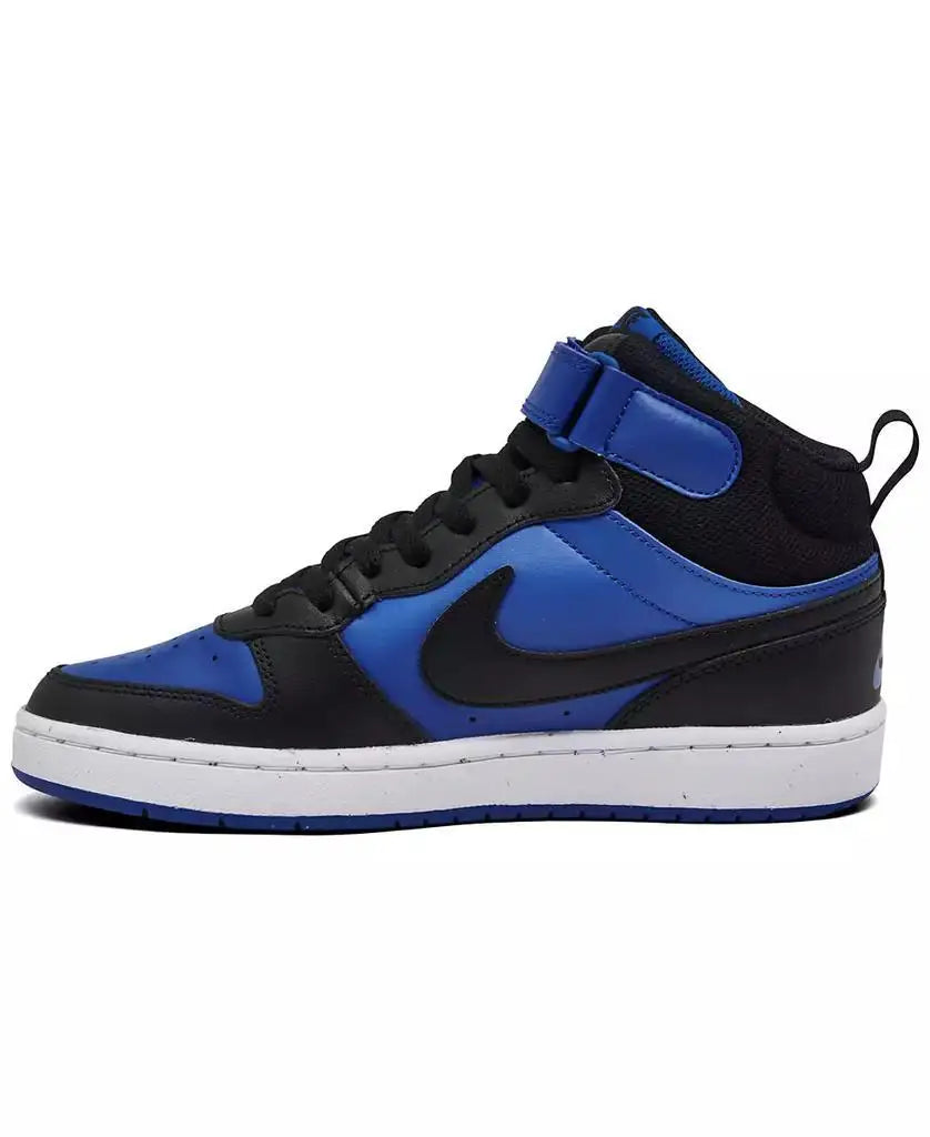 Nike | Big Boys' Court Borough Mid 2 Fastening Strap Casual Sneakers