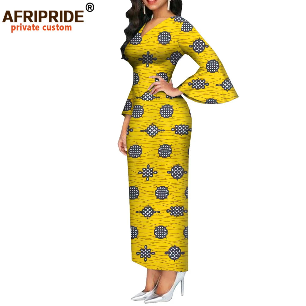 African Dashiki Bodycon Long Dress
