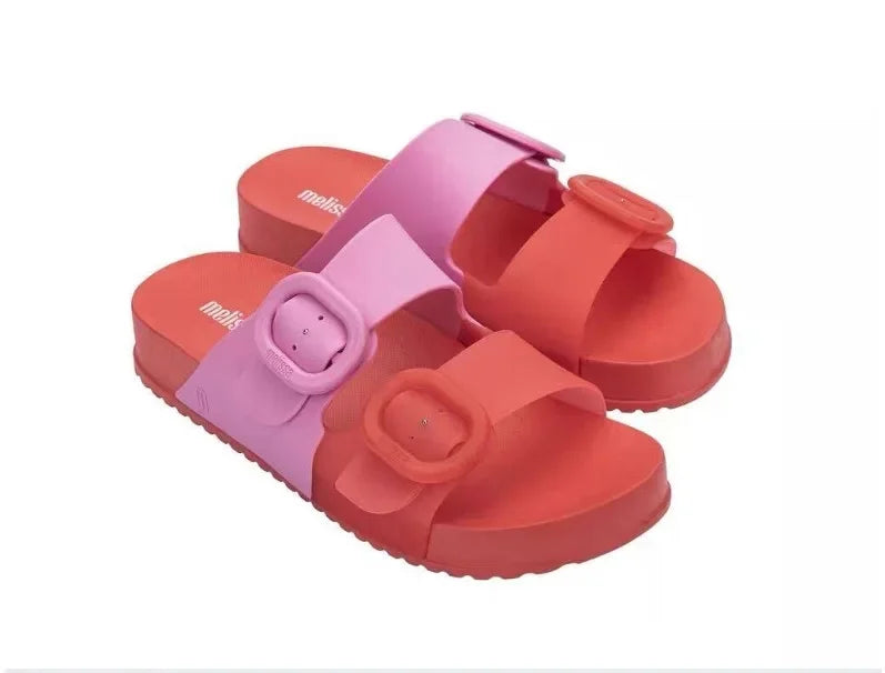 Wide Face Cool Open Toe Jelly Shoes