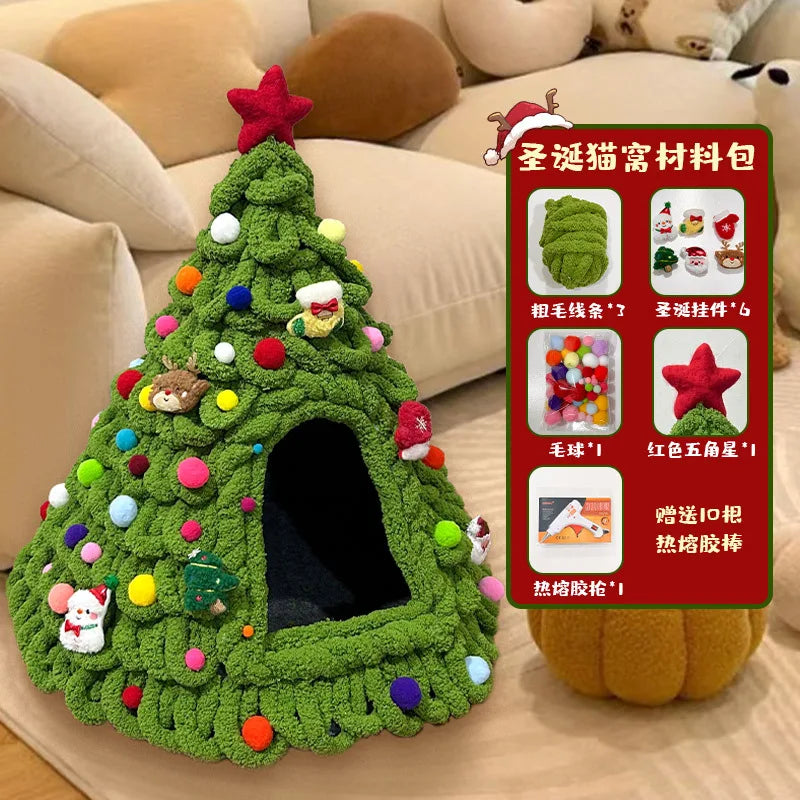Christmas Tree Bed DIY Yarn Tools Package Homemade