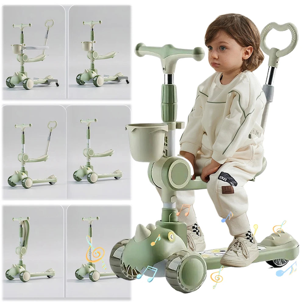 3-Wheeled Scooter Adjustable Height Handlebars
