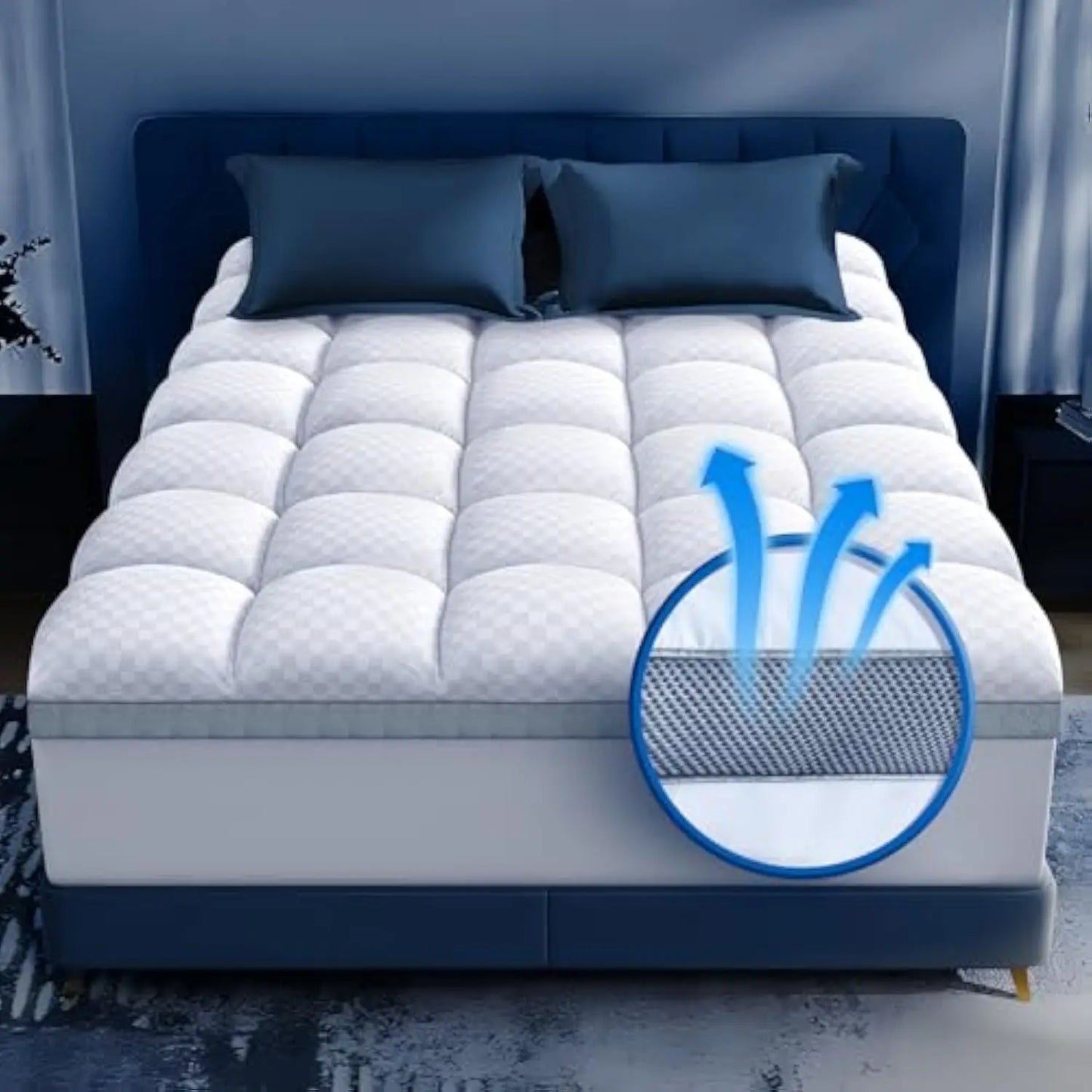 King Size Memory Foam Mattress Topper 2 Inch Plush