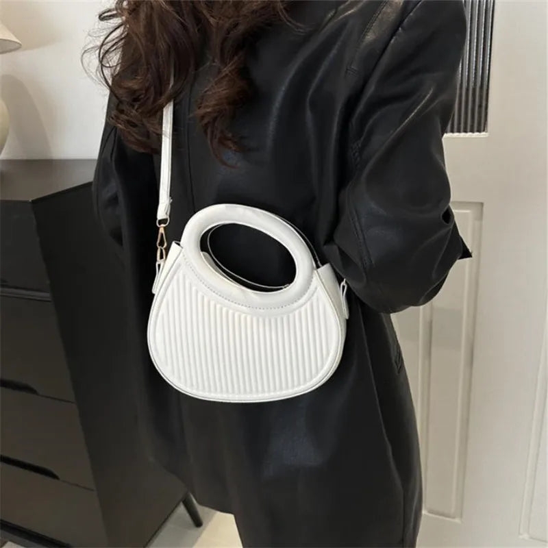 Chic Stripe Design Crossbody Bag