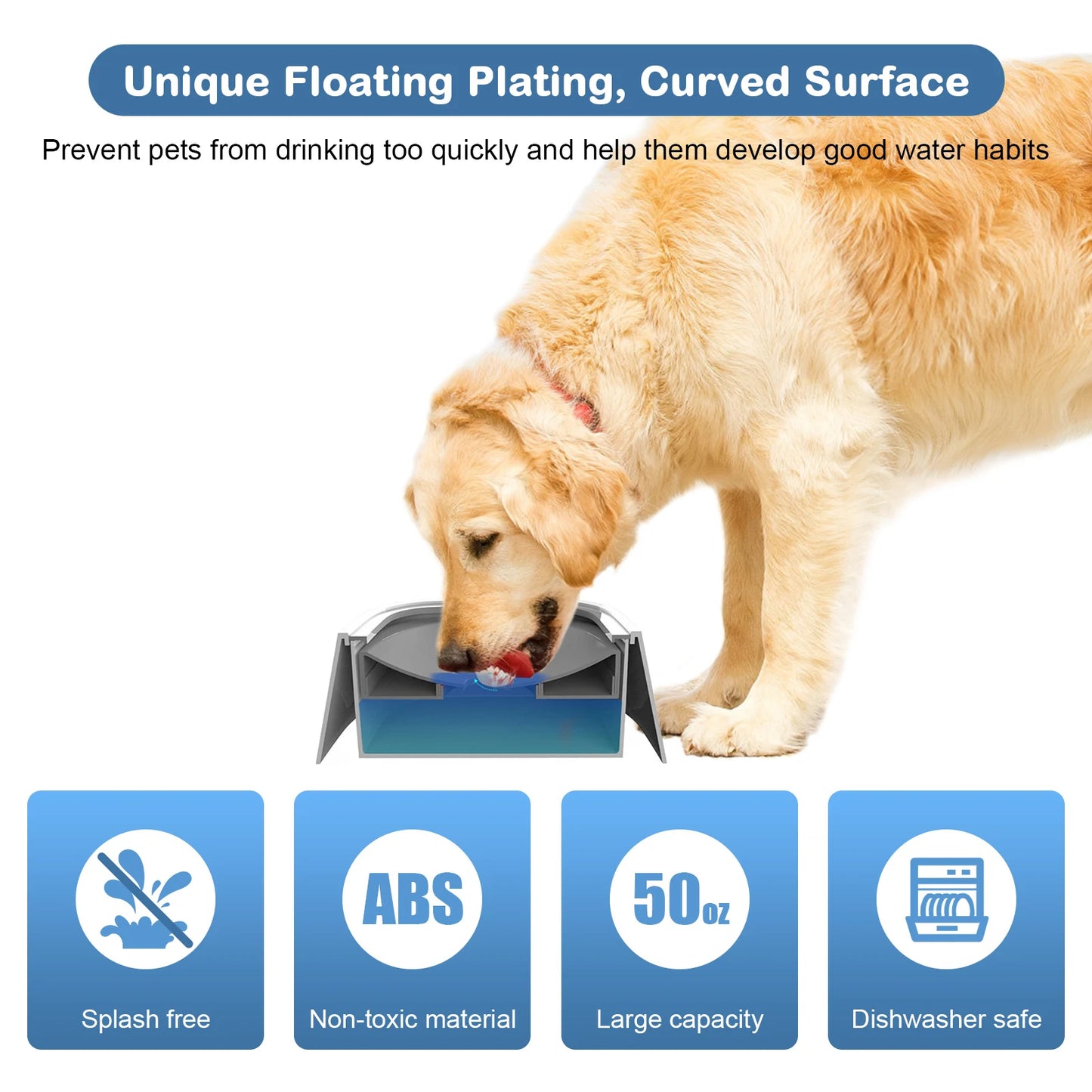 Pet Water Bowl Anti Spill Automatic Dog Bowl