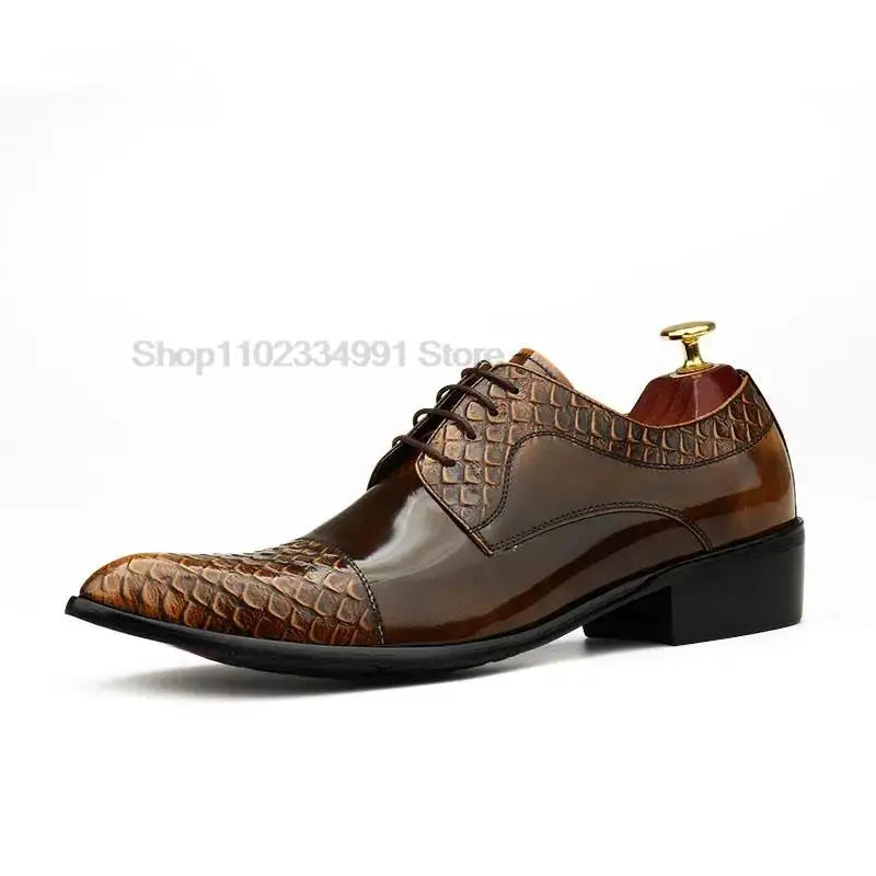 HNXC Genuine Leather Men's Oxford Handmade Dress Shoes