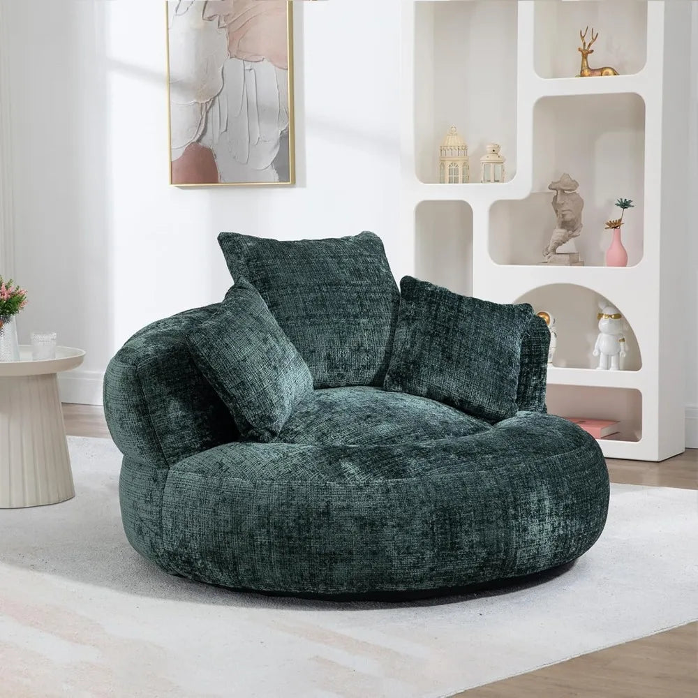 Oversized Bean Bag Couch with 3 Pillows
