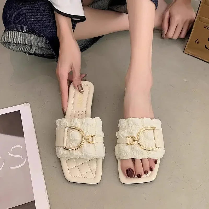 Beach Shoes Sandals Women's Flat Bottom Slippers