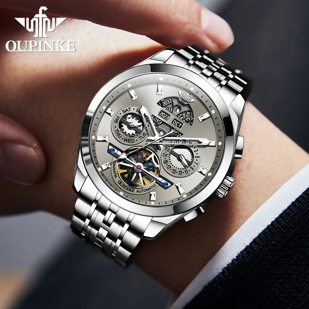 Automatic Skeleton Stainless Steel Men's Watch