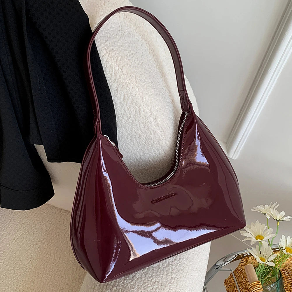 Patent Leather Tote Bag